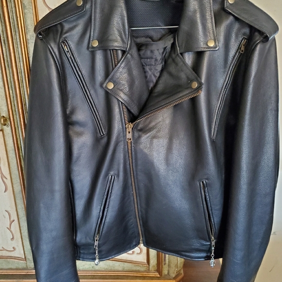 MOTORCYCLE LEATHER JACKET XL - Picture 1 of 8